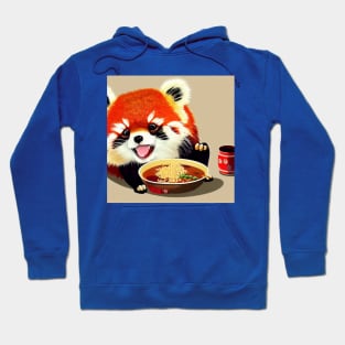 Kawaii Red Panda Eating Ramen Hoodie